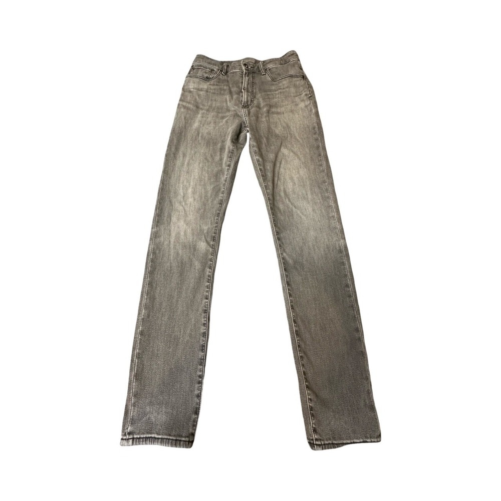 Uniqlo EZY Jeans Mens S‎ Grey Slim Tapered Middle Rise Stretch Denim Sweatpants